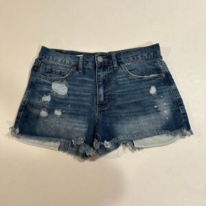 Aéropostale High Waisted Distressed Denim Shorts Women’s 6 Aero Cheeky Cutoff